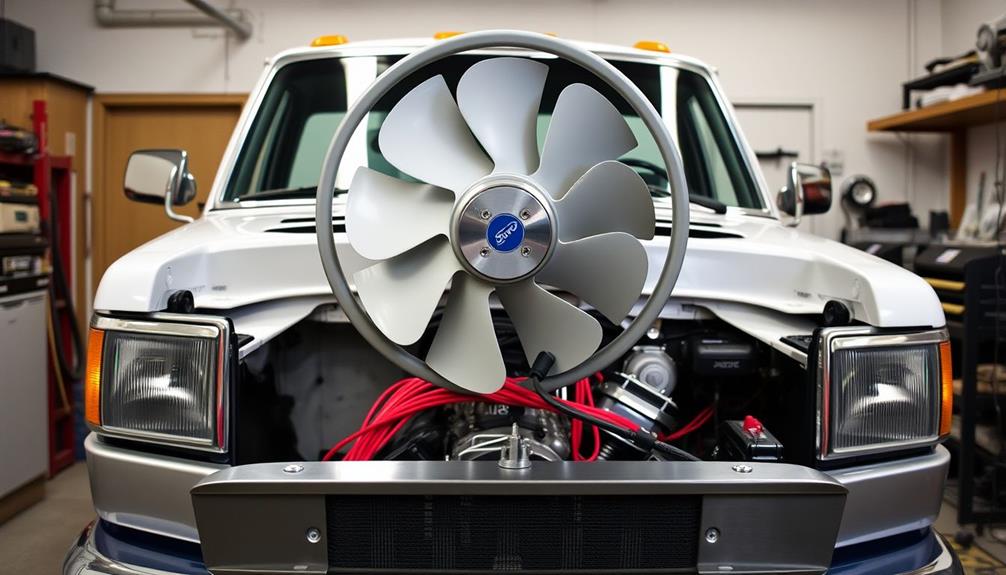 electric engine fan installation