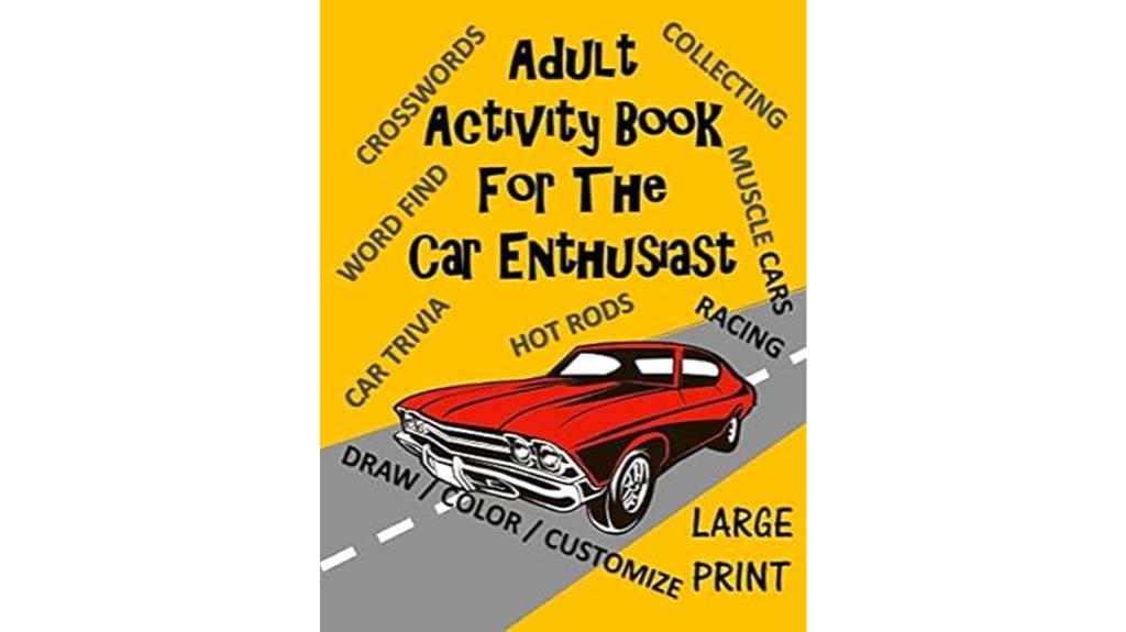 car enthusiast activity book