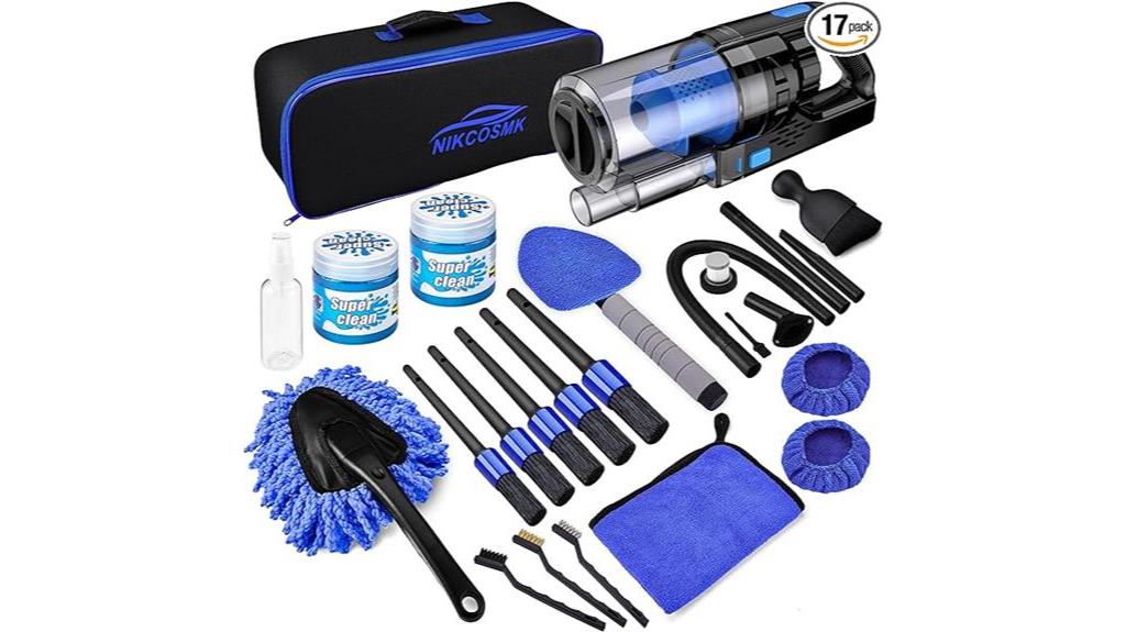 comprehensive car cleaning set