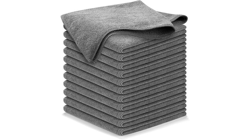 grey microfiber cloths pack