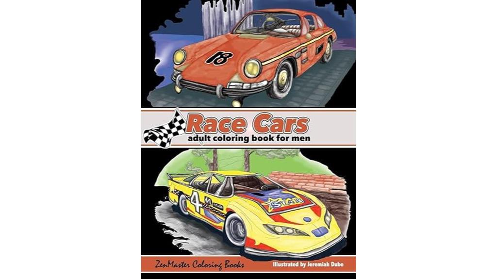 men s race car coloring