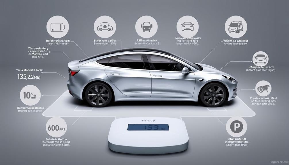 model 3 weight details