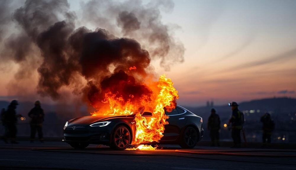 tesla fire incident statistics