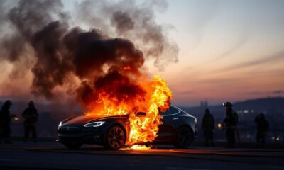 tesla fire incident statistics