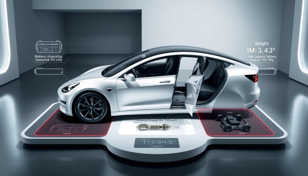 tesla model 3 weight analysis