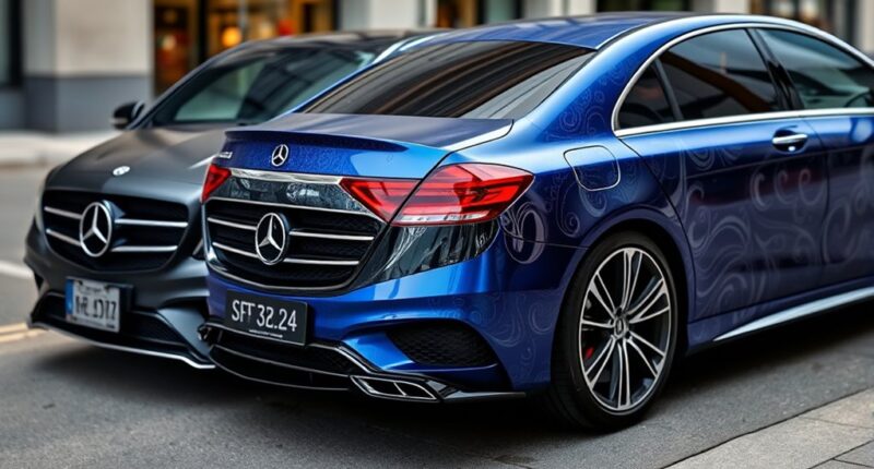 mercedes car vinyl wraps
