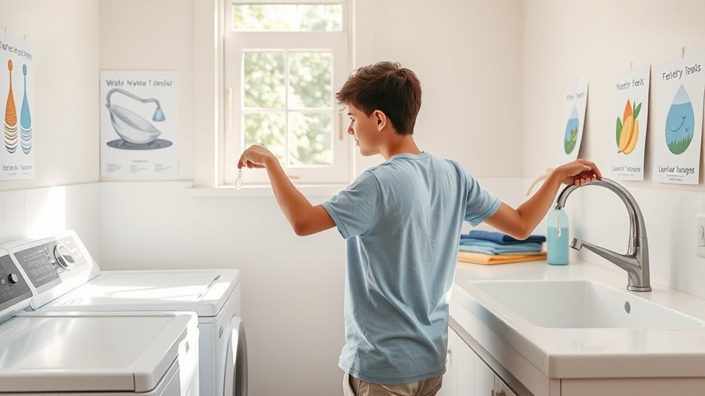 teach family water saving habits