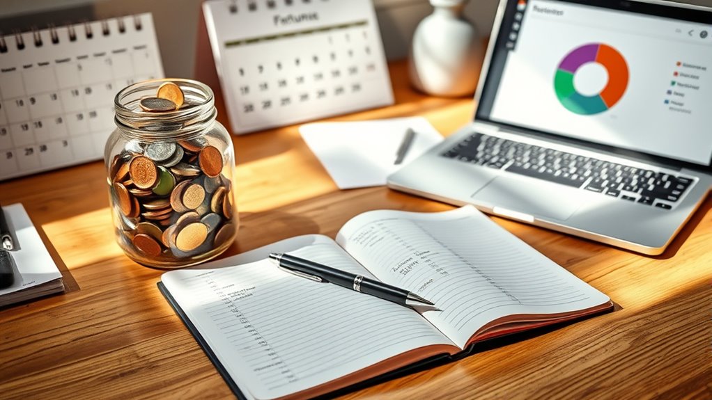 track expenses and review monthly