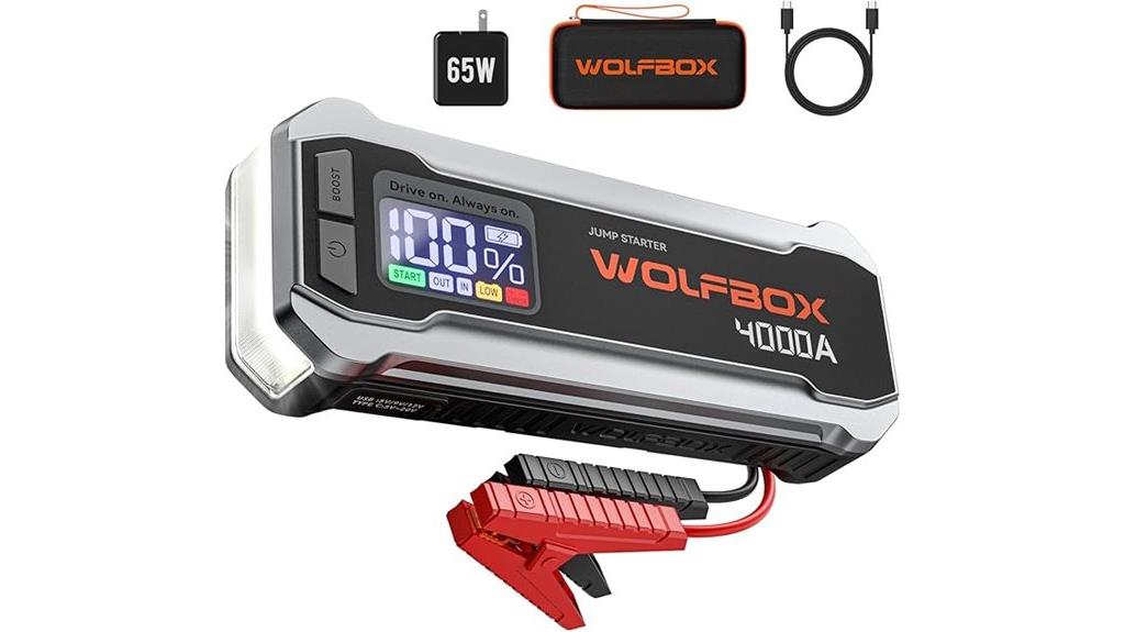 4000a jump starter power