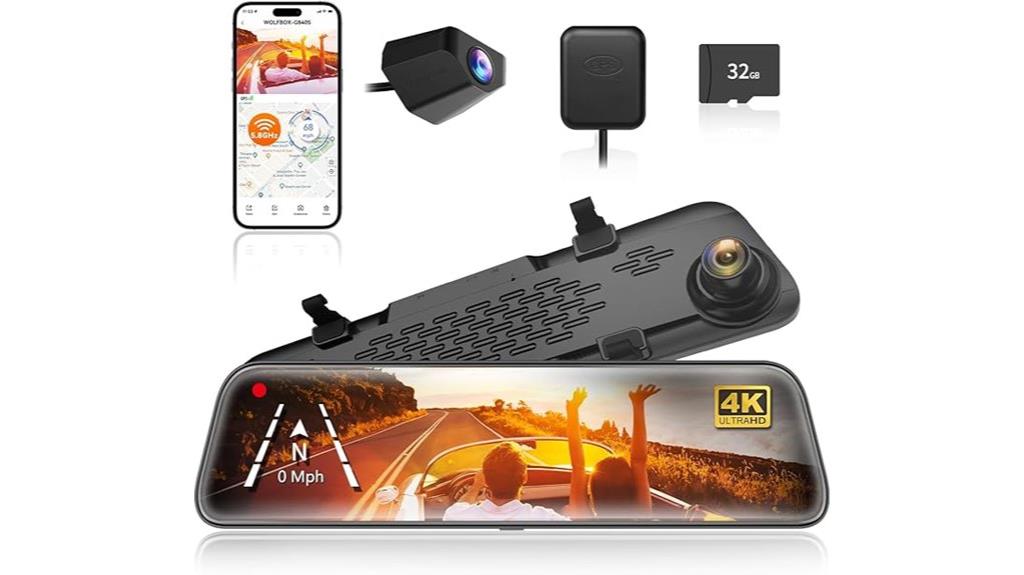 4k mirror dash camera