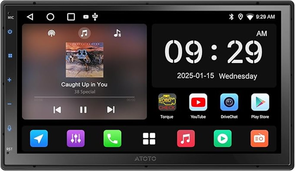 7 inch android double din stereo