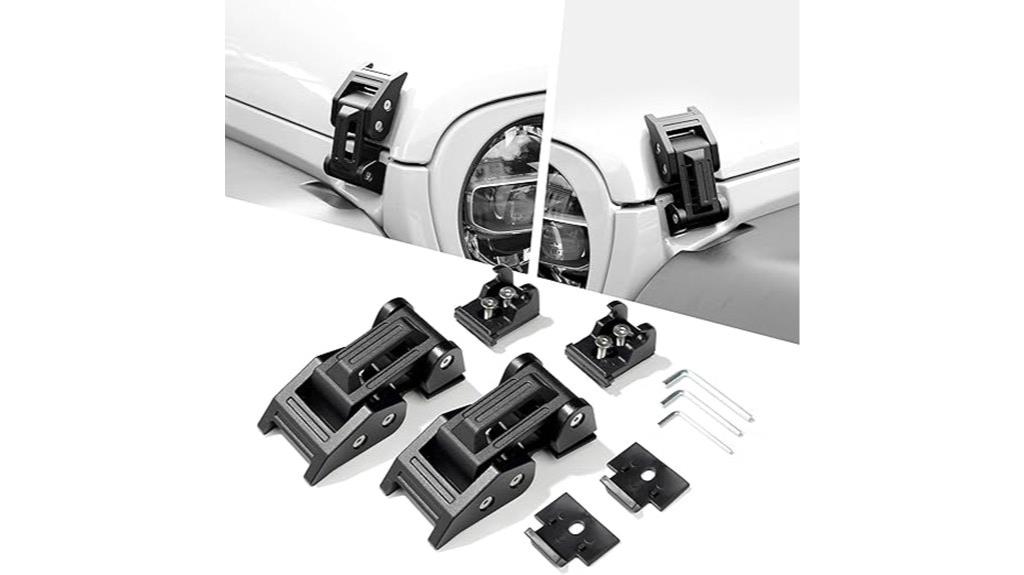 aluminum hood latch pair