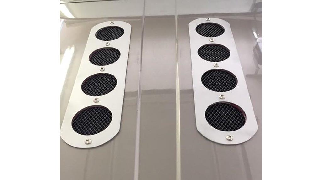 aluminum hood vent pair