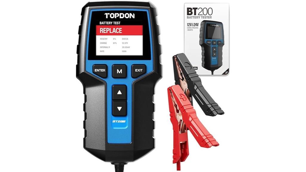 automotive 12v 24v battery tester