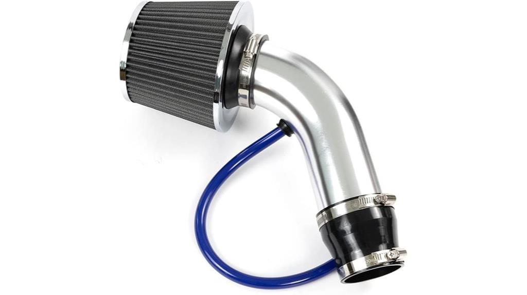 black and silver intake