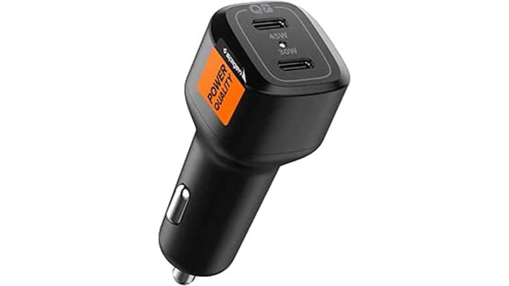 dual usb c car charger