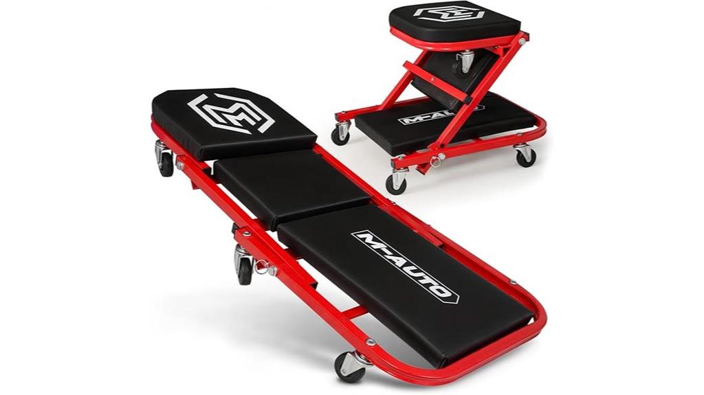 foldable creeper with seat