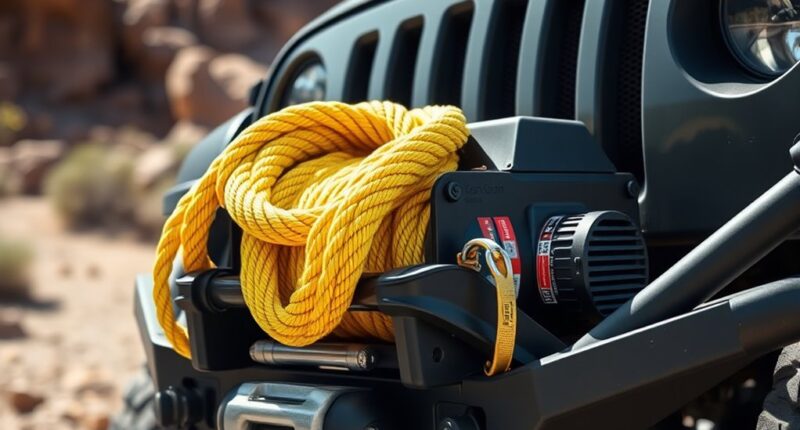 heavy duty 12 000 lb synthetic winches