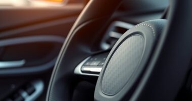 luxury alcantara steering cover