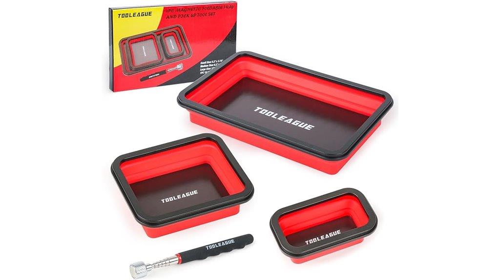 magnetic collapsible parts trays