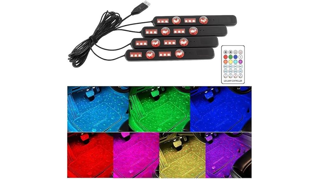multicolor car interior lighting
