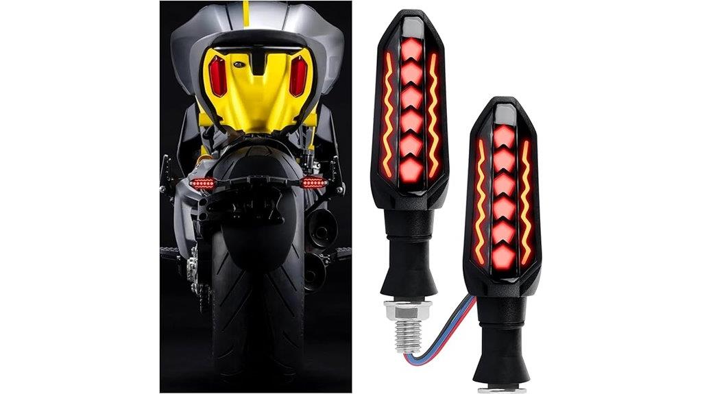 red and amber motorcycle signals