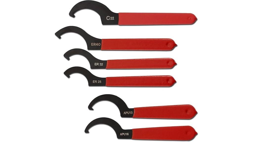 six piece coilover wrench set