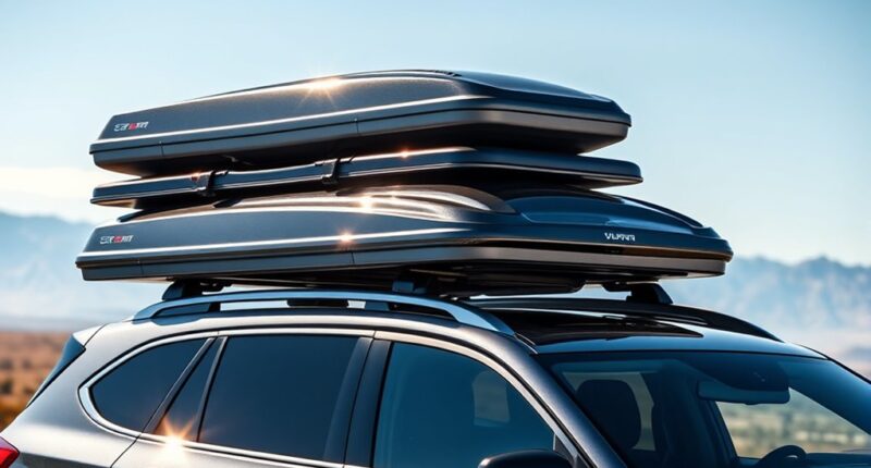 sleek low profile cargo boxes