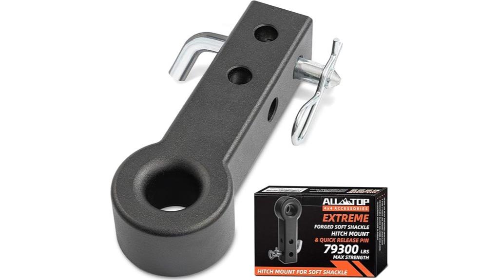 soft shackle hitch mount
