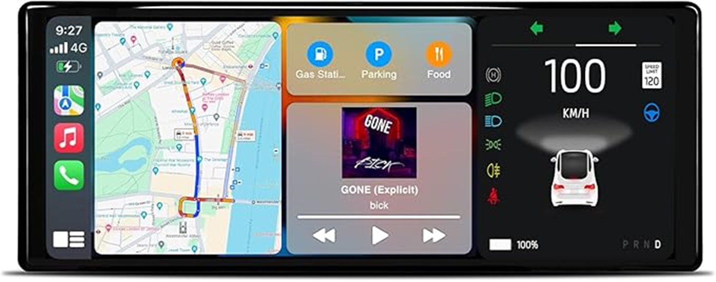 tesla hud with carplay