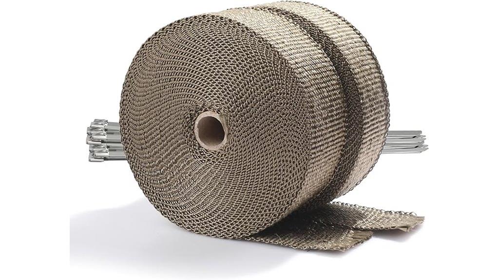 titanium exhaust header wrap