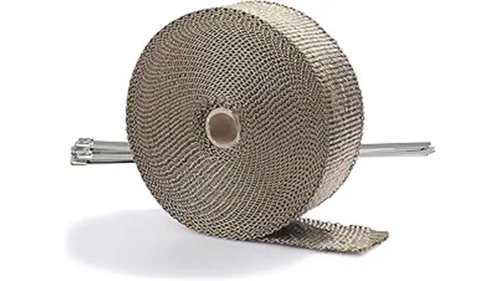 titanium exhaust header wrap