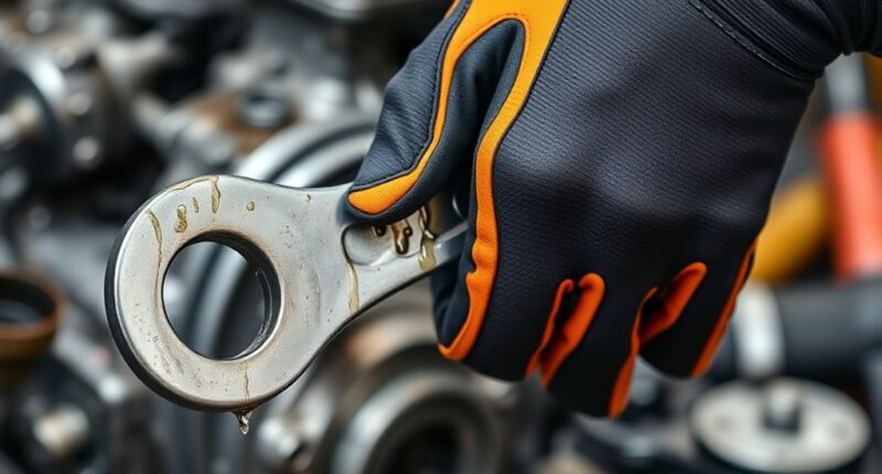 top oily work mechanic gloves