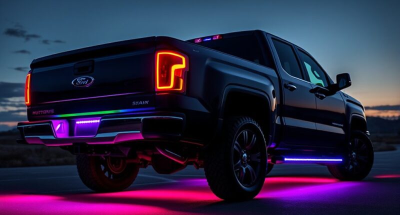 top truck tailgate light bars