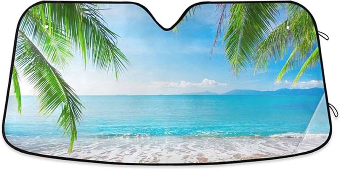 tropical palm car shade