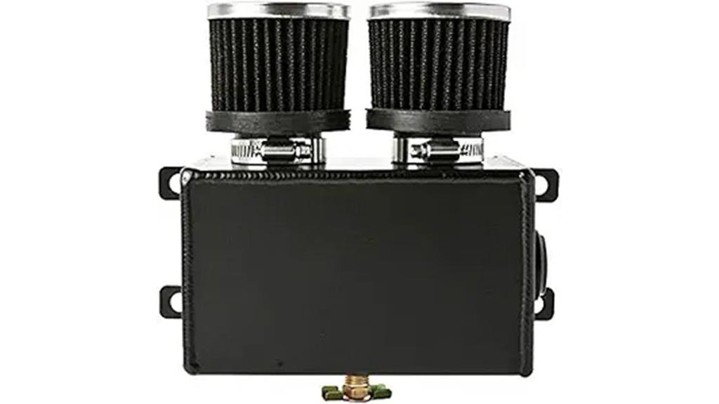 twin baffle oil catch tank