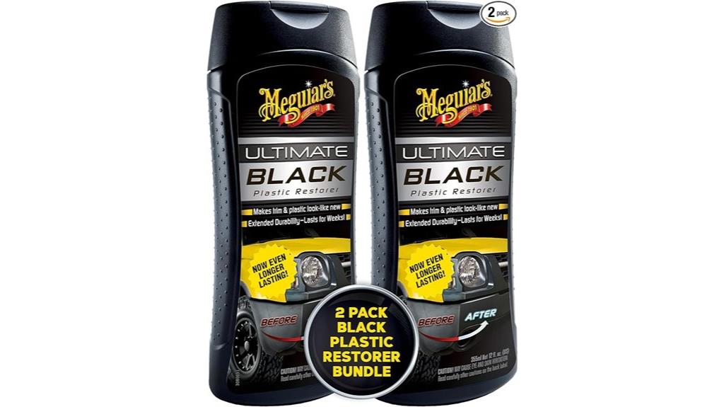 two pack black plastic restorer