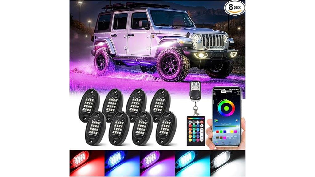 vehicle rgb led rock lights