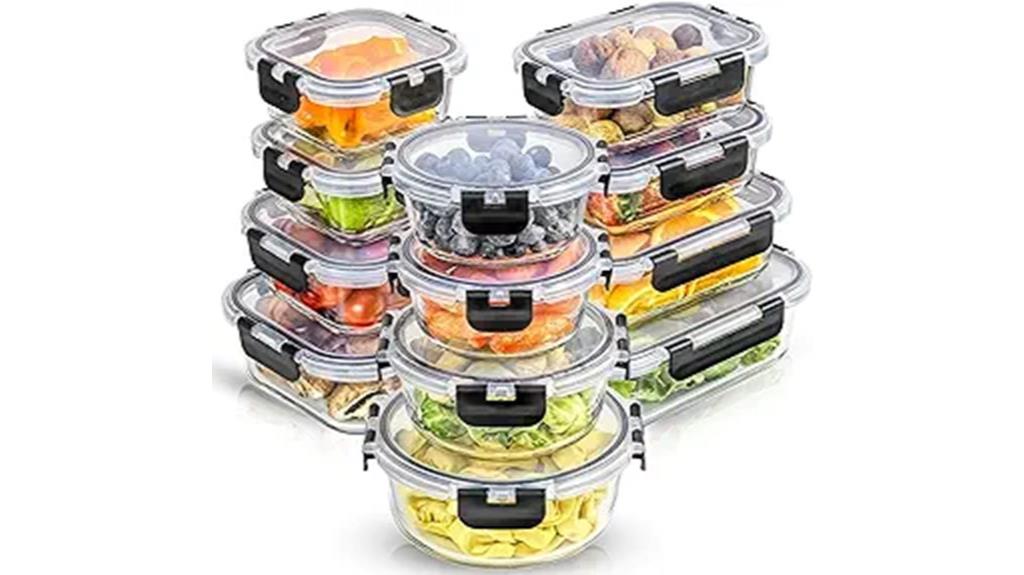 24 piece glass storage set