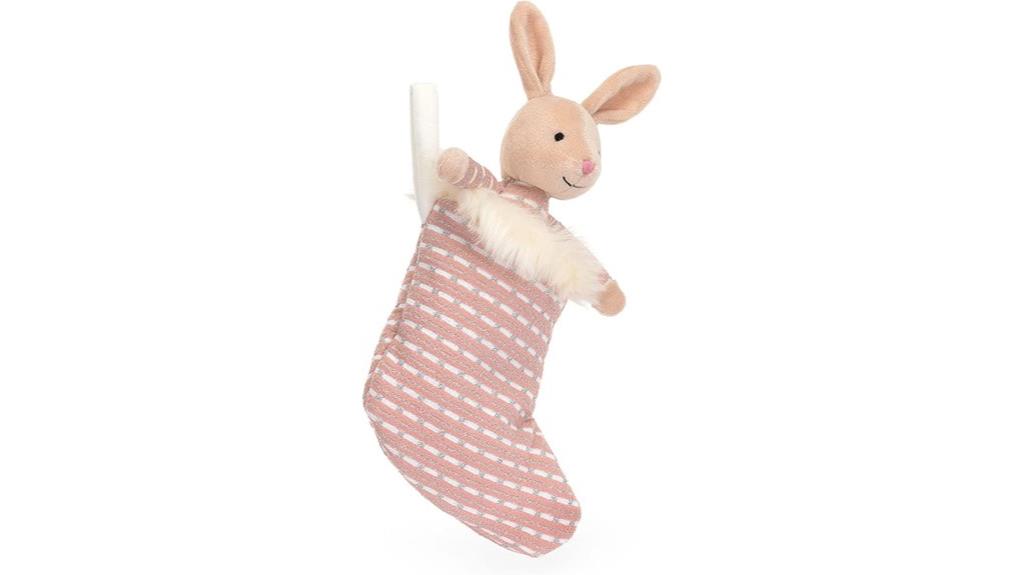 shimmer bunny stocking ornament