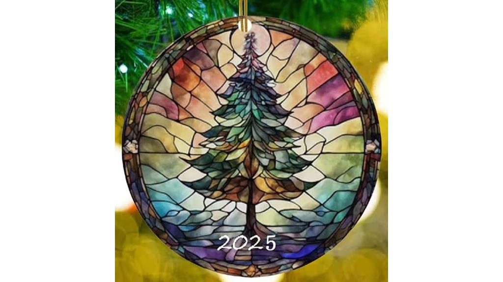 stained glass style ornaments