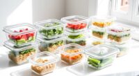top glass food storage