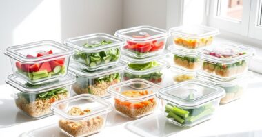 top glass food storage