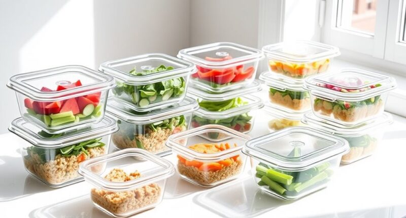 top glass food storage
