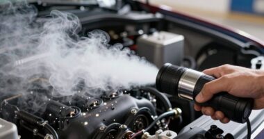 leak detection with smoke