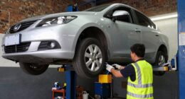 securely lift car indoors