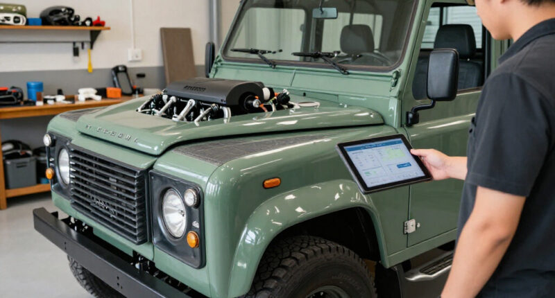 This Quad-Motor Electric Land Rover Defender Restomod Has More Range Than Some Teslas