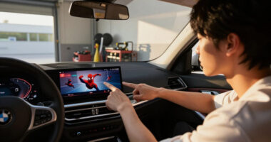 BMW Spider-Man In-car Advertising