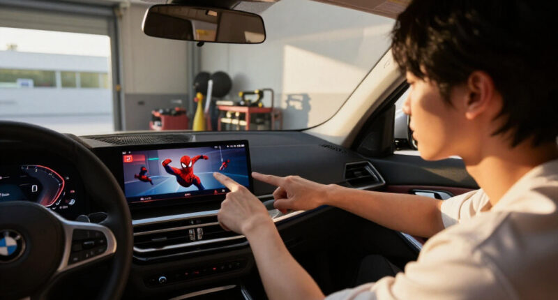 BMW Spider-Man In-car Advertising