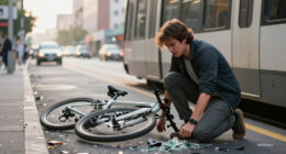 Bicycle Trapped Under Light Rail After Collision Between Rider And Train - KING5.com
